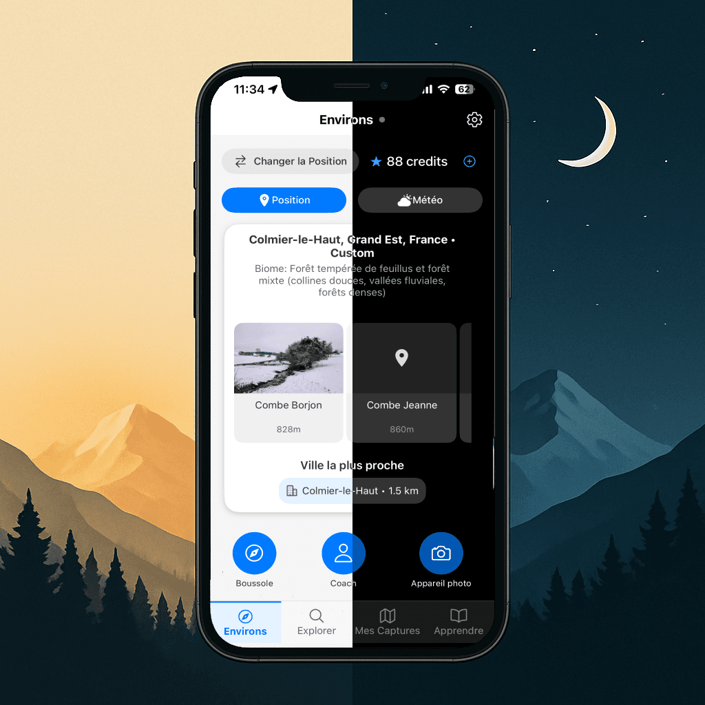 Votre Guide Complet d'Identification de la Faune et de la Nature - Wildscope app interface showing wildlife identification features