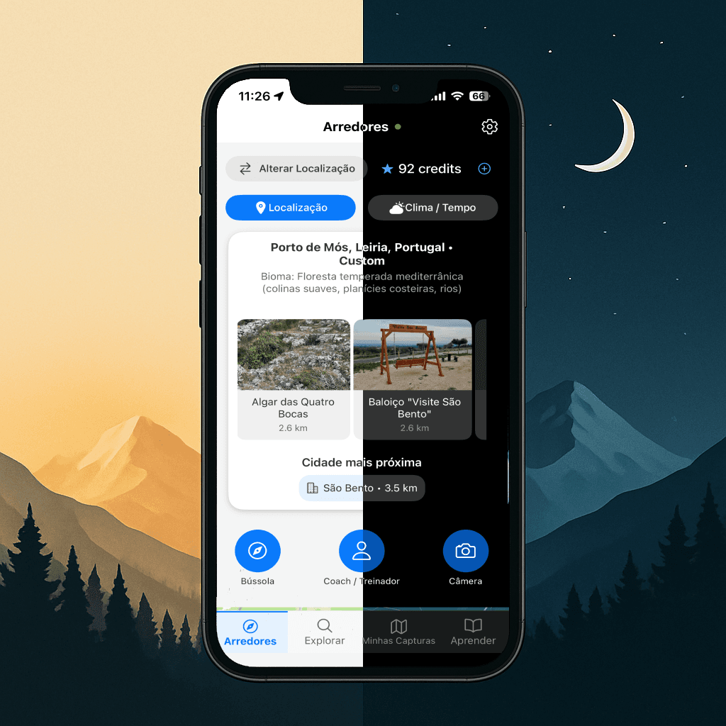 Transforme Sua Experiência na Natureza com Monitoramento de Vida Selvagem por IA - Wildscope app interface showing wildlife identification features